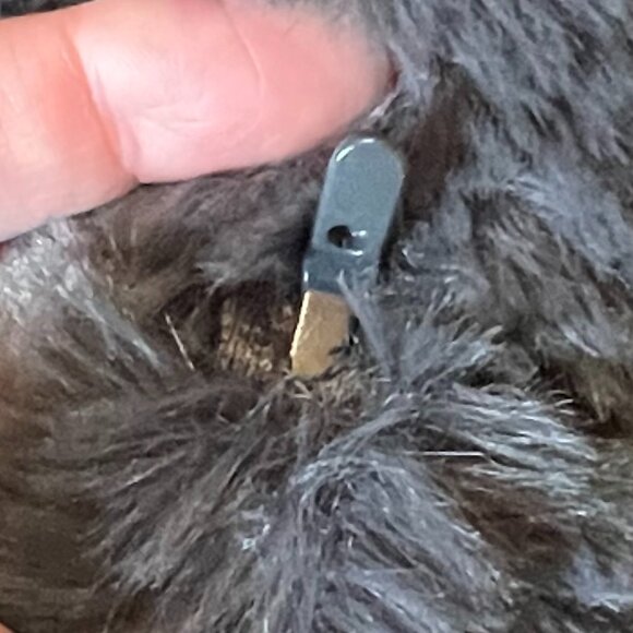 Gorgeous BCBGMAXAZRIA Women's Charcoal Gray Faux Fur Hooded Coat/Jacket, Size M - Picture 12 of 15